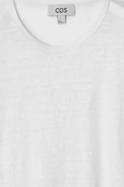 Discount COS LNIANY T-SHIRT Biały