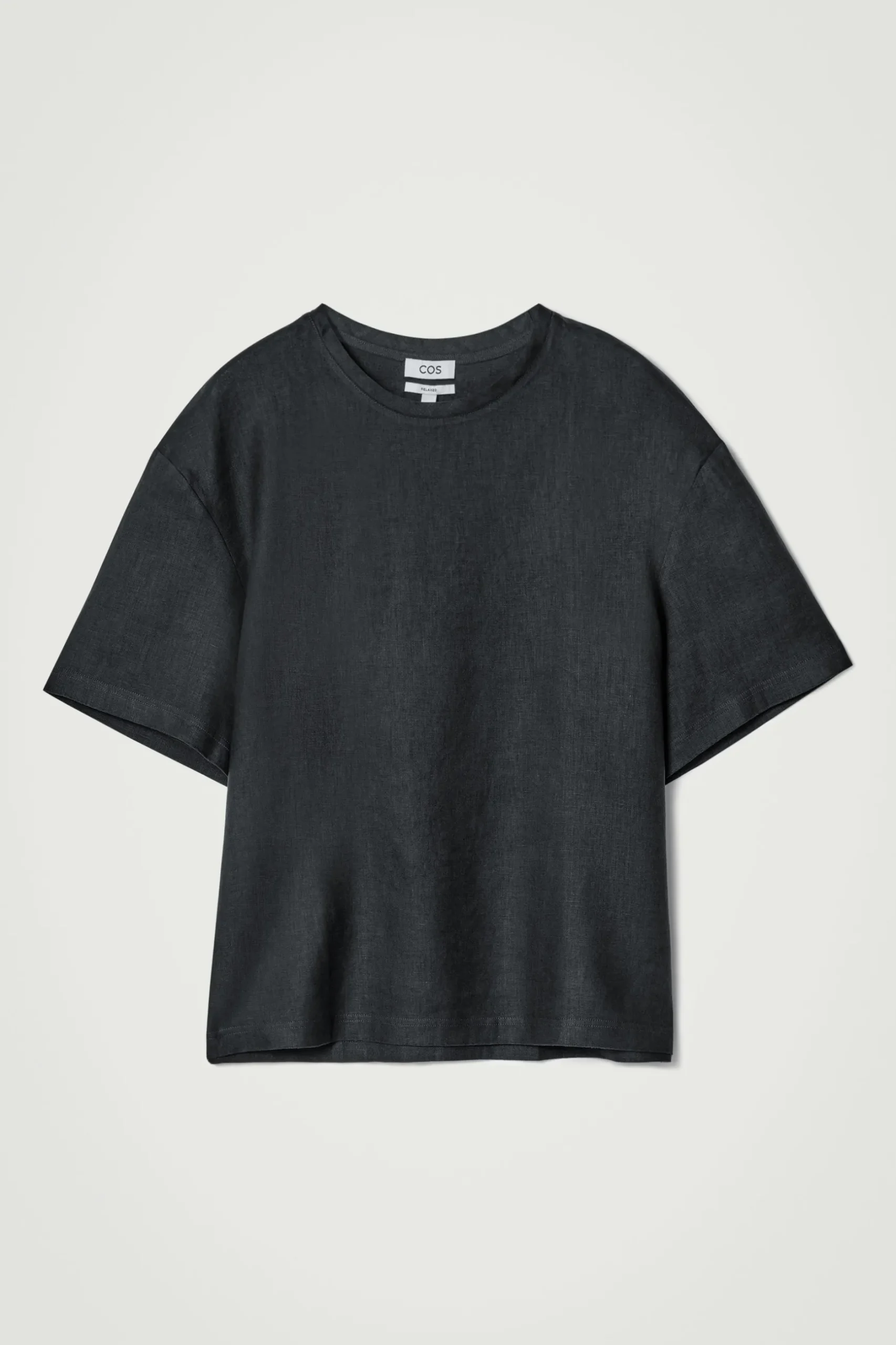 Best COS LNIANY T-SHIRT O LUŹNYM KROJU Granatowy