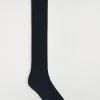 Sale COS LONG RIBBED COTTON SOCKS Granatowy