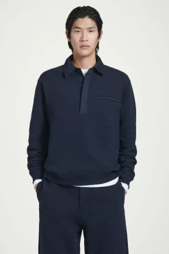 New COS LUŹNA BLUZA TYPU POLO Granatowy