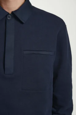 New COS LUŹNA BLUZA TYPU POLO Granatowy
