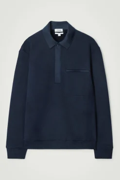 New COS LUŹNA BLUZA TYPU POLO Granatowy