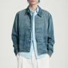 Fashion COS LUŹNA KURTKA JEANSOWA Spranyniebieski