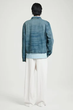 Fashion COS LUŹNA KURTKA JEANSOWA Spranyniebieski
