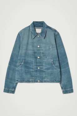 Fashion COS LUŹNA KURTKA JEANSOWA Spranyniebieski