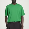 Clearance COS LUŹNY T-SHIRT Z BAWEŁNY Zielony