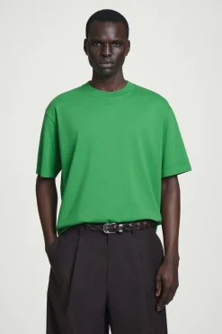 Clearance COS LUŹNY T-SHIRT Z BAWEŁNY Zielony