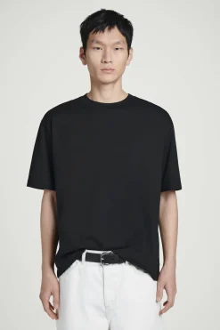 Online COS LUŹNY T-SHIRT Z BAWEŁNY Czarny