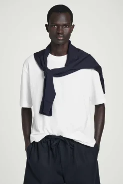 Outlet COS LUŹNY T-SHIRT Z BAWEŁNY Biały