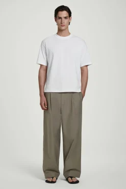 Fashion COS LUŹNY T-SHIRT Z BAWEŁNY Biały