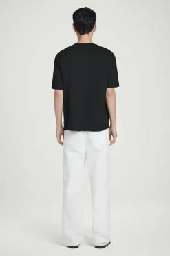 Online COS LUŹNY T-SHIRT Z BAWEŁNY Czarny