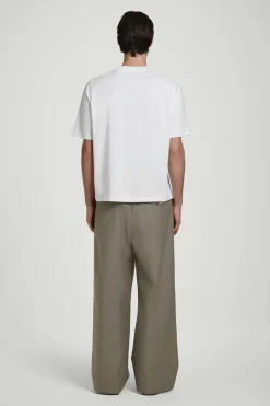 Fashion COS LUŹNY T-SHIRT Z BAWEŁNY Biały