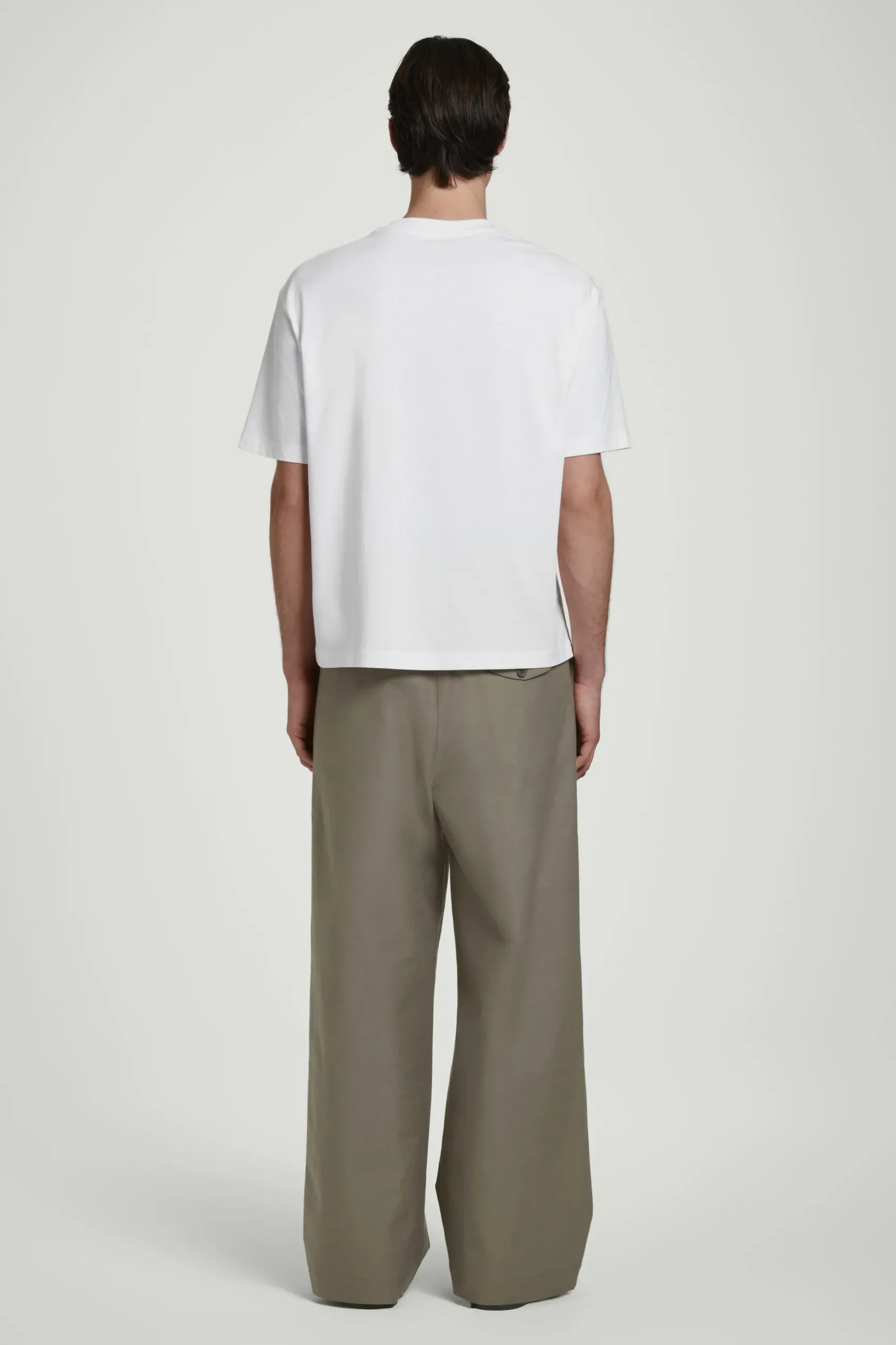 Fashion COS LUŹNY T-SHIRT Z BAWEŁNY Biały