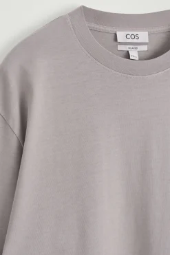 Sale COS LUŹNY T-SHIRT Z BAWEŁNY Jasnoszary
