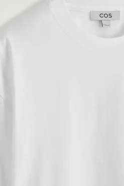 Fashion COS LUŹNY T-SHIRT Z BAWEŁNY Biały