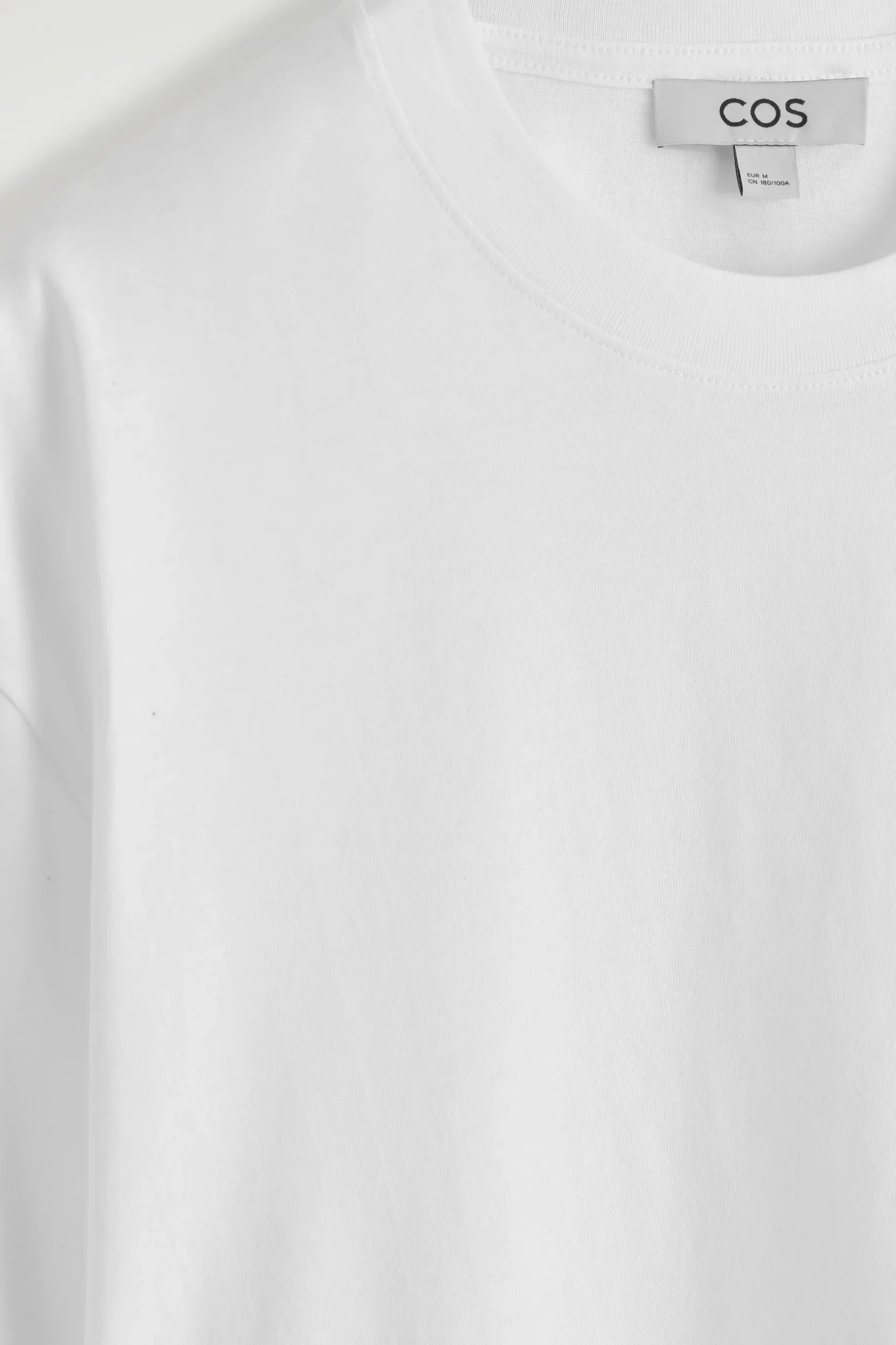Fashion COS LUŹNY T-SHIRT Z BAWEŁNY Biały