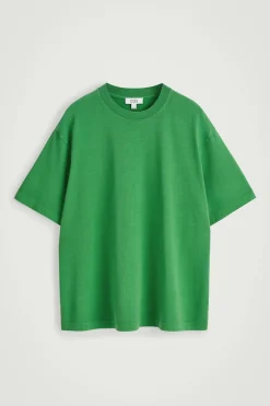 Clearance COS LUŹNY T-SHIRT Z BAWEŁNY Zielony