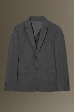 Outlet COS MARYNARKA Z ŻAKARDOWEJ WEŁNY TYPU SLIM FIT Greymélange