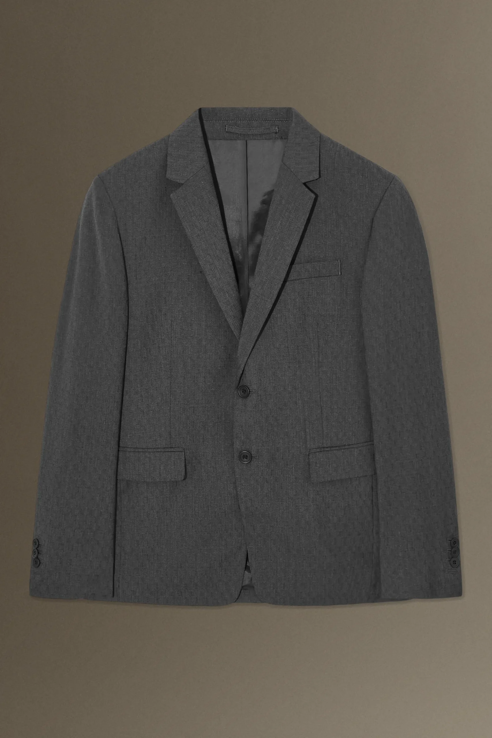 Outlet COS MARYNARKA Z ŻAKARDOWEJ WEŁNY TYPU SLIM FIT Greymélange