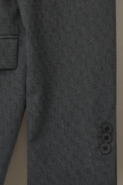 Outlet COS MARYNARKA Z ŻAKARDOWEJ WEŁNY TYPU SLIM FIT Greymélange