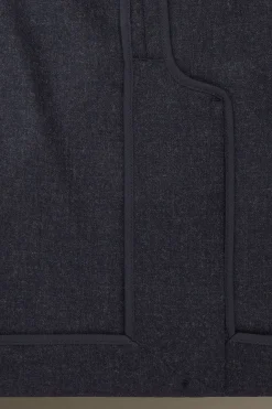 Fashion COS MARYNARKA Z WEŁNIANEJ FLANELI REGULAR FIT Granatowymelanż