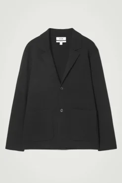 Fashion COS MARYNARKA Z WEŁNY MERYNOSOWEJ – REGULAR FIT Czarny