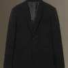 Clearance COS MARYNARKA Z WEŁNY O SPLOCIE HOPSACK SLIM FIT Black