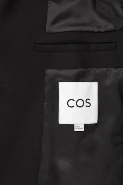 Clearance COS MARYNARKA Z WEŁNY O SPLOCIE HOPSACK SLIM FIT Black