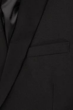 Clearance COS MARYNARKA Z WEŁNY O SPLOCIE HOPSACK SLIM FIT Black