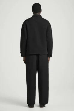 Fashion COS NEOPRENOWA KOSZULKA POLO Z ZAMKIEM Czarny