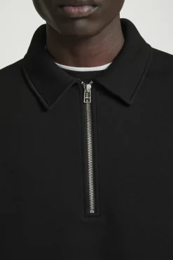 Fashion COS NEOPRENOWA KOSZULKA POLO Z ZAMKIEM Czarny