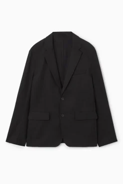 Outlet COS NIESTRUKTURALNA MARYNARKA – REGULAR FIT Czarny
