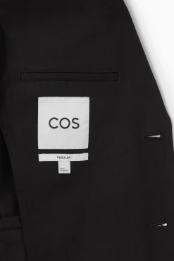 Outlet COS NIESTRUKTURALNA MARYNARKA – REGULAR FIT Czarny