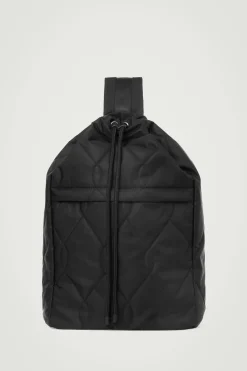 Fashion COS NYLONOWY PIKOWANY WOREK ZE SZNURKIEM Czarny