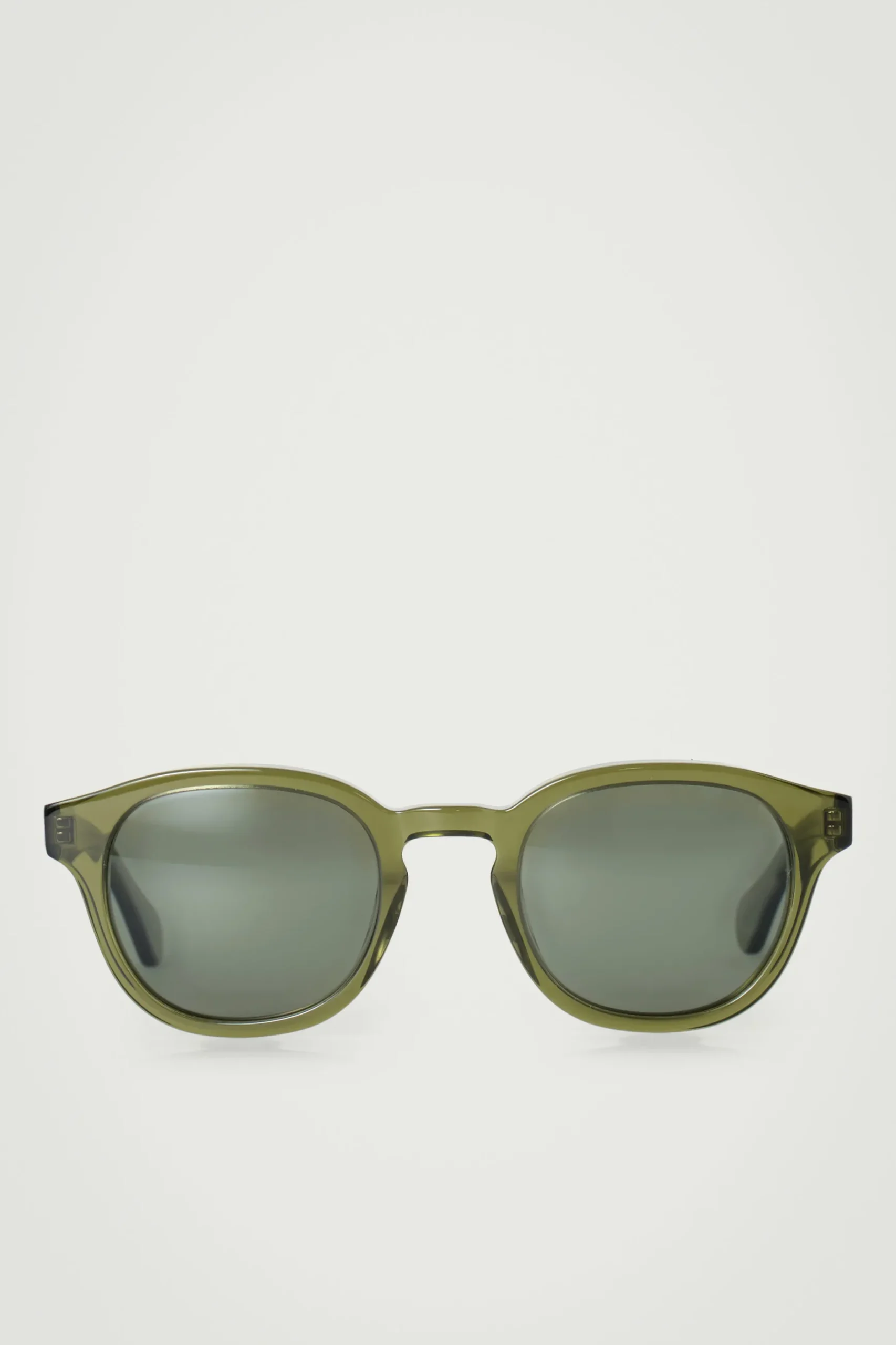 Fashion COS OKULARY PRZECIWSŁONECZNE Z OPRAWKAMI W KSZTAŁCIE D Zielony