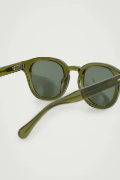 Fashion COS OKULARY PRZECIWSŁONECZNE Z OPRAWKAMI W KSZTAŁCIE D Zielony