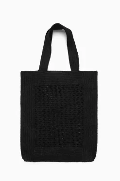Hot COS OVERSIZE'OWA SZYDEŁKOWA TORBA Black