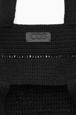 Hot COS OVERSIZE'OWA SZYDEŁKOWA TORBA Black