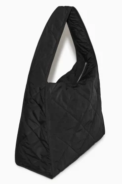 Online COS OVERSIZE'OWA TORBA Z PIKOWANIEM W ROMBY Czarny