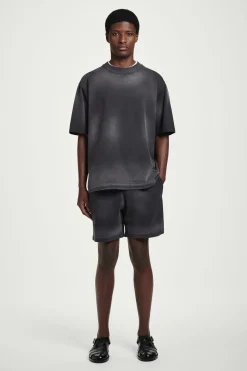 Best COS OVERSIZE'OWY SPRANY T-SHIRT Z WYSOKIM DEKOLTEM Czarny