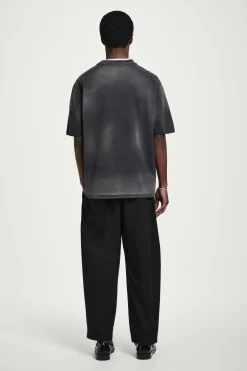 Best COS OVERSIZE'OWY SPRANY T-SHIRT Z WYSOKIM DEKOLTEM Czarny