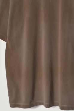 Clearance COS OVERSIZE'OWY SPRANY T-SHIRT Z WYSOKIM DEKOLTEM Brązowy