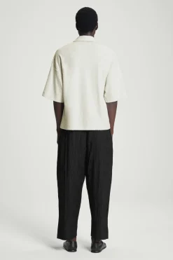 Discount COS OVERSIZE'OWY TOP POLO Z DZIANINY BOUCLÉ Jasnoszary