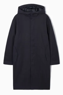 Sale COS PARKA Z KAPTUREM I WYPEŁNIENIEM Granatowy