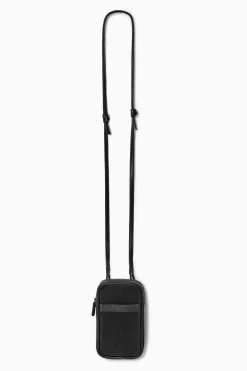 Best COS PŁÓCIENNA SASZETKA NA TELEFON TYPU CROSSBODY Czarny
