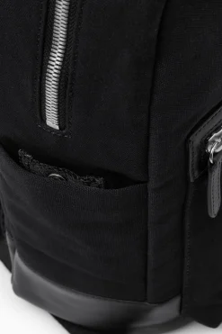 Fashion COS PŁÓCIENNY PLECAK ZE SKÓRZANYMI WYKOŃCZENIAMI Czarny