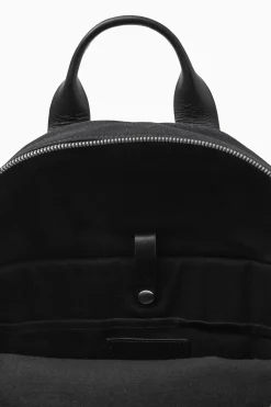 Fashion COS PŁÓCIENNY PLECAK ZE SKÓRZANYMI WYKOŃCZENIAMI Czarny