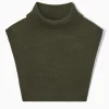 Discount COS PLASTRON Z WYWIJANYM GOLFEM Ciemnykhaki