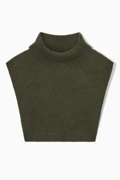 Discount COS PLASTRON Z WYWIJANYM GOLFEM Ciemnykhaki