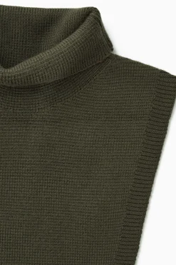 Discount COS PLASTRON Z WYWIJANYM GOLFEM Ciemnykhaki
